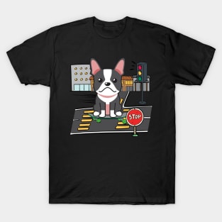 Funny french bulldog is on a skateboard T-Shirt